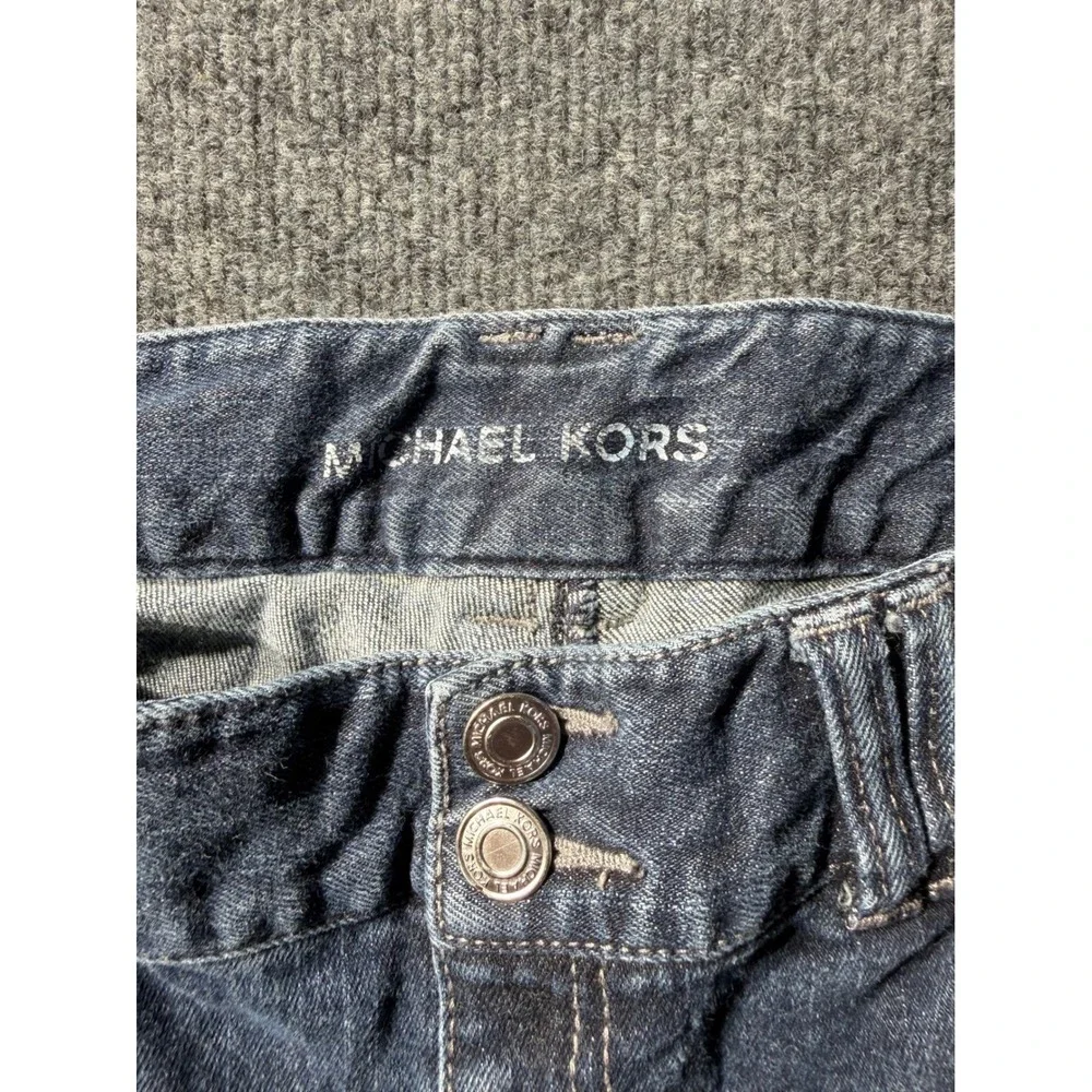 Michael Kors Womens Dark Wash Skinny Jeans Low Rise Blue Denim Size 4
